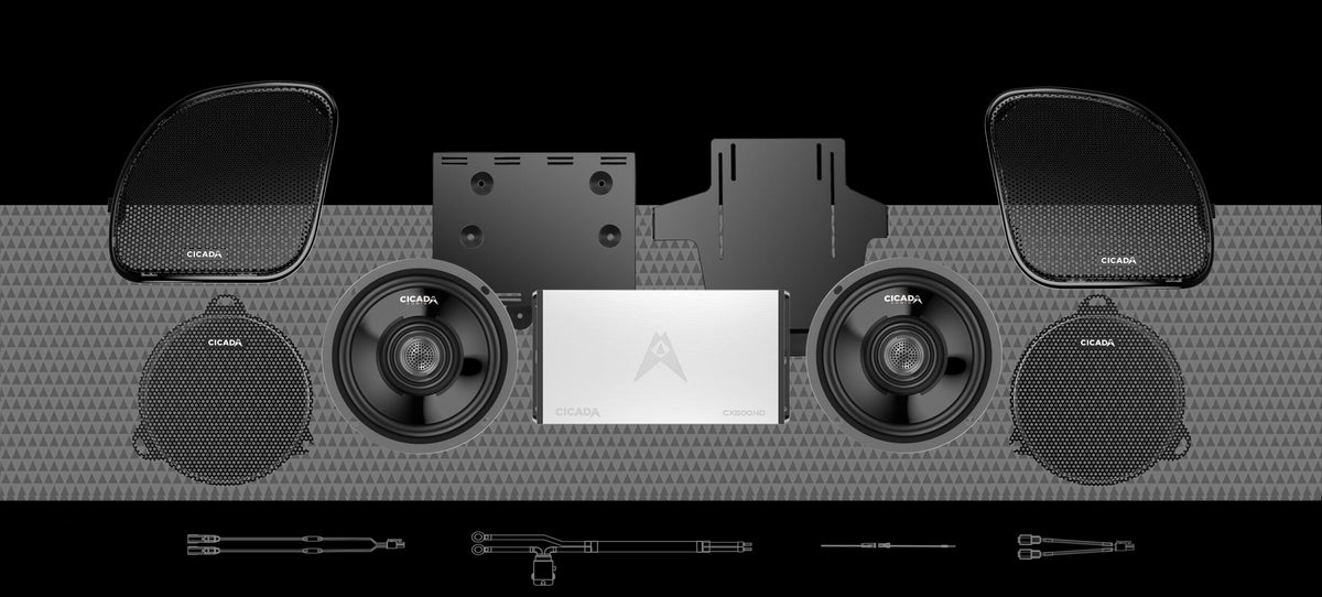 600w 4CH AMPLIFIER & 2 COAXIAL SPEAKER H-D® COMPLETE SYSTEM
