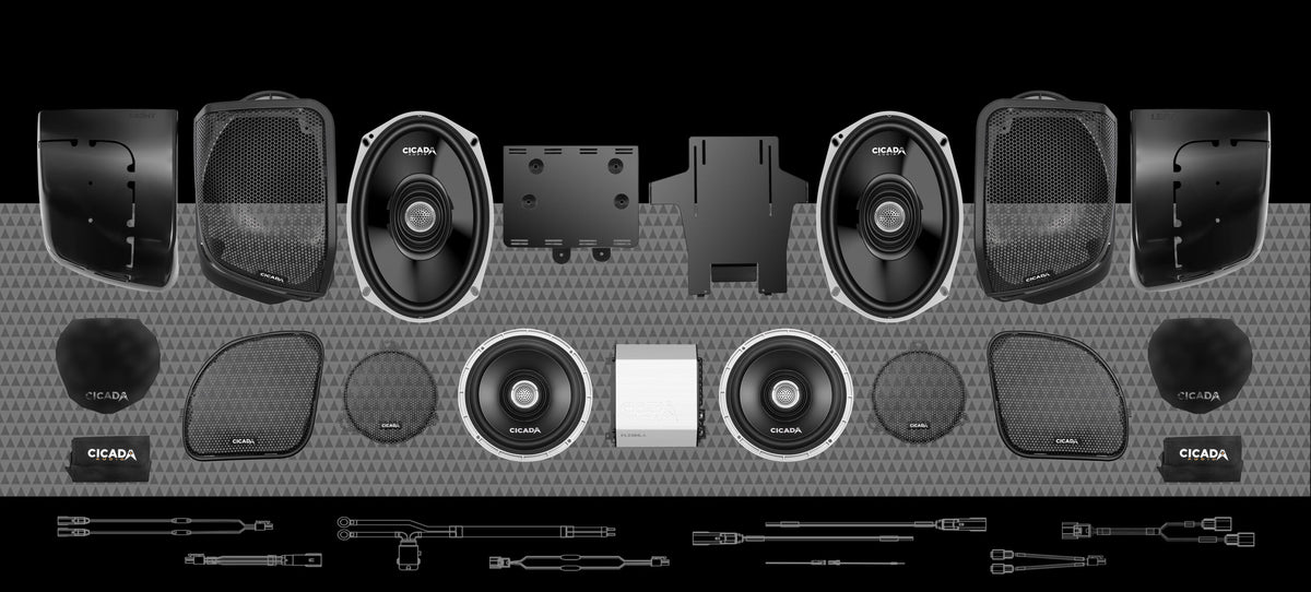 500w 4CH AMP & 4 COAXIAL SPEAKER H-D® COMPLETE SYSTEM