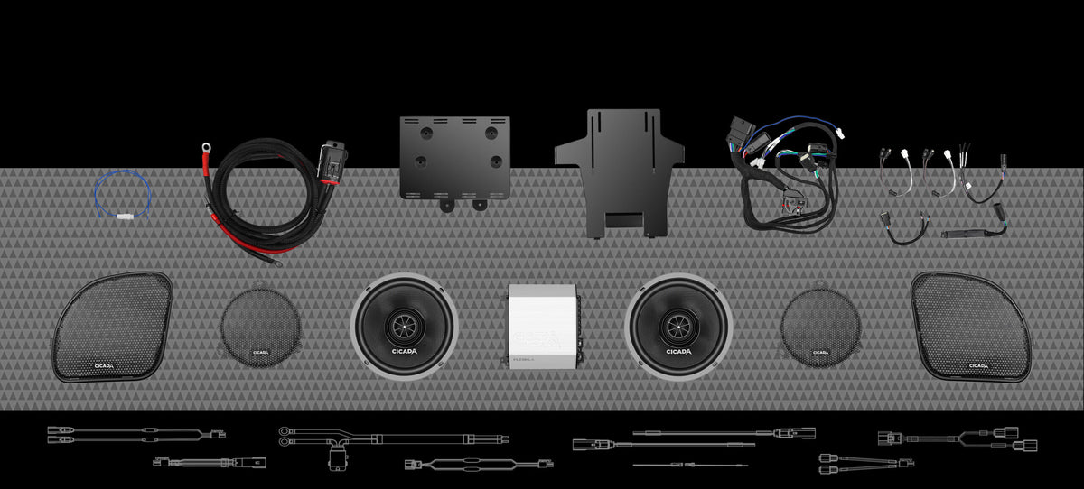 4CH AMP & 4 PERFORMANCE COAXIAL SPEAKER H-D® COMPLETE SYSTEM FOR 2014-2023 H-D® ULTRA MOTORCYCLES