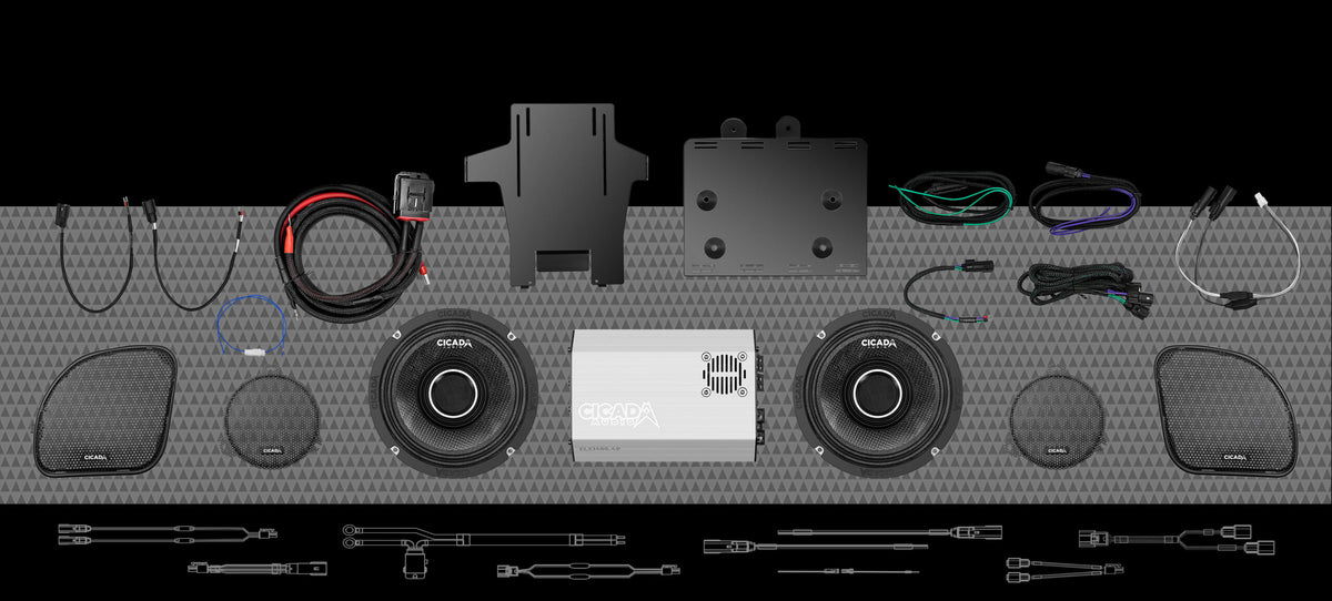 1400w 4CH DSP AMPLIFIER & 2 PRO COAXIAL HORN SPEAKER H-D® COMPLETE SYSTEM