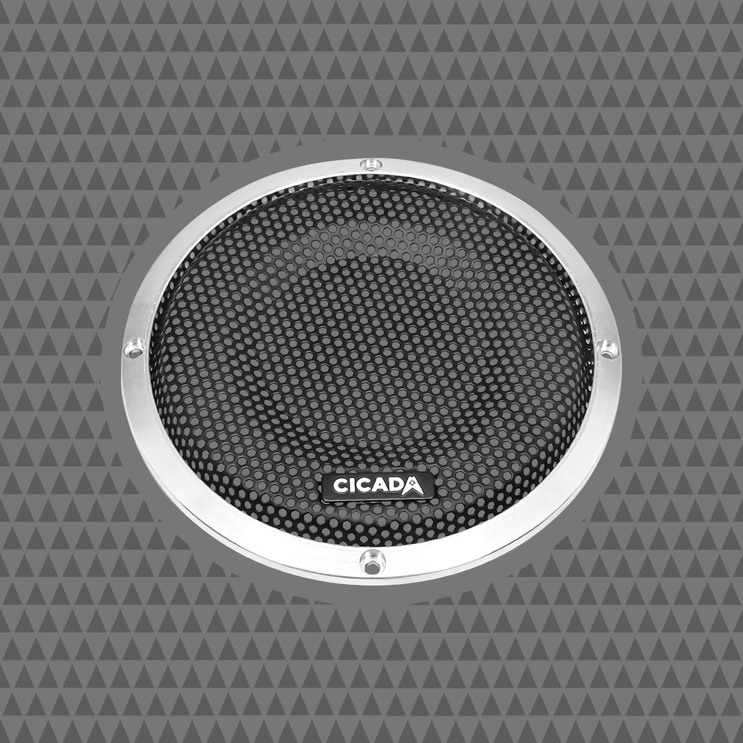 CBG65FR 6.5" Flush Style Grill - Rings RAW, Grill Powder Coat Black