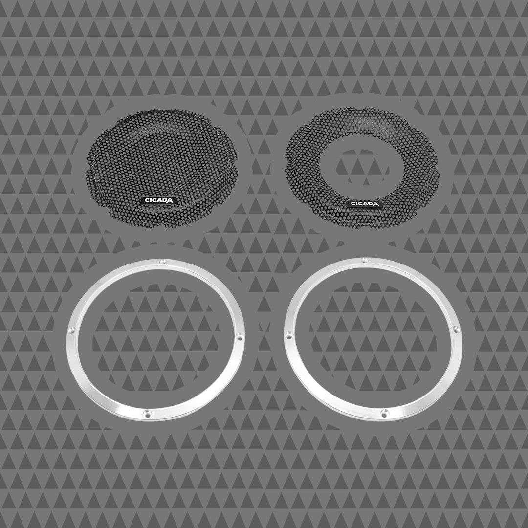 CBG65FR 6.5" Flush Style Grill - Rings RAW, Grill Powder Coat Black
