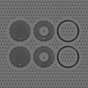 8-INCH LIP STYLE BILLET GRILLES - BLACK ALUMINUM RINGS - PAIR