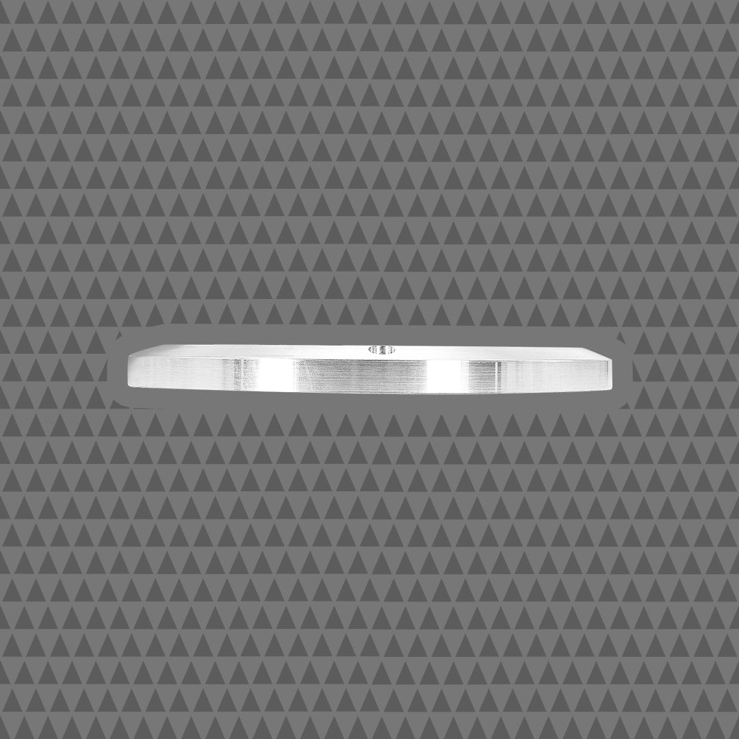 8-INCH LIP STYLE BILLET GRILLES - RINGS RAW, BLACK INSERTS – PAIR