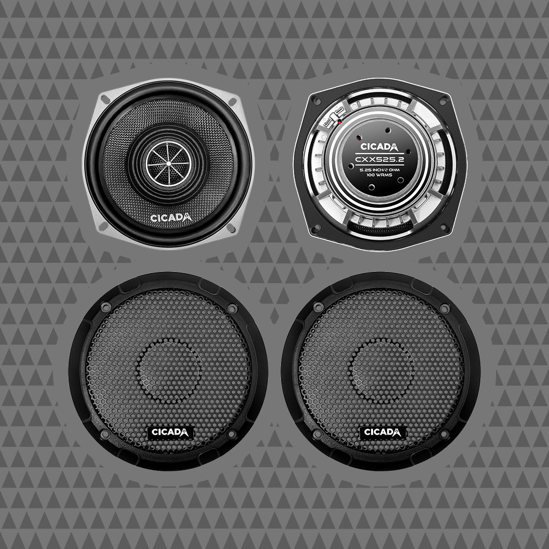 5.25-INCH PERFORMANCE COAXIAL SPEAKERS - 2Ω - PAIR