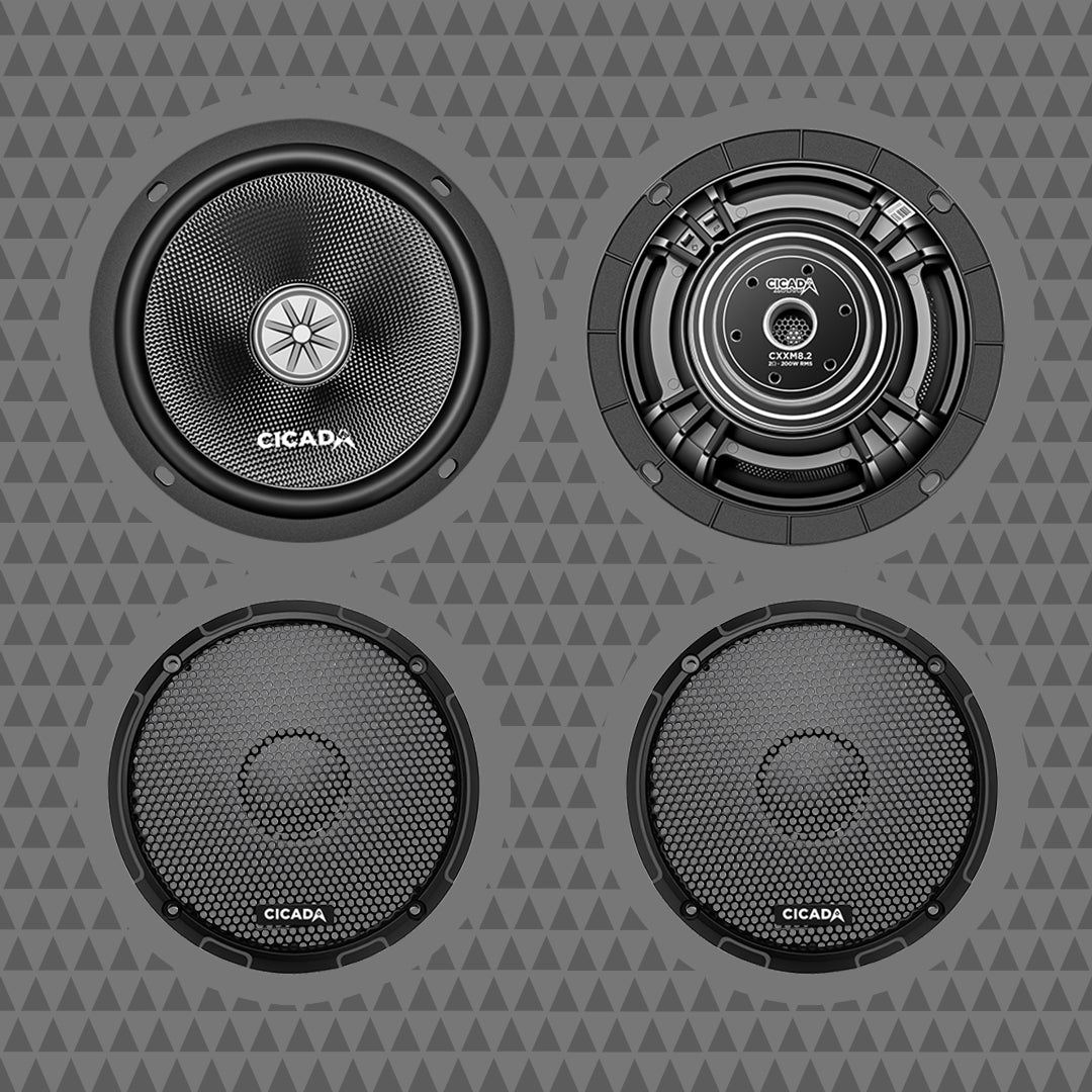 8-INCH MID-BASS SPEAKERS - 2Ω - PAIR