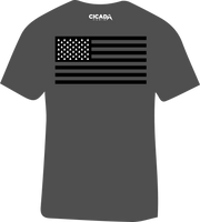 "Merica" Logo T Shirt - Heather Gray