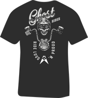 "Ghost Rider" Logo T Shirt - Charcoal