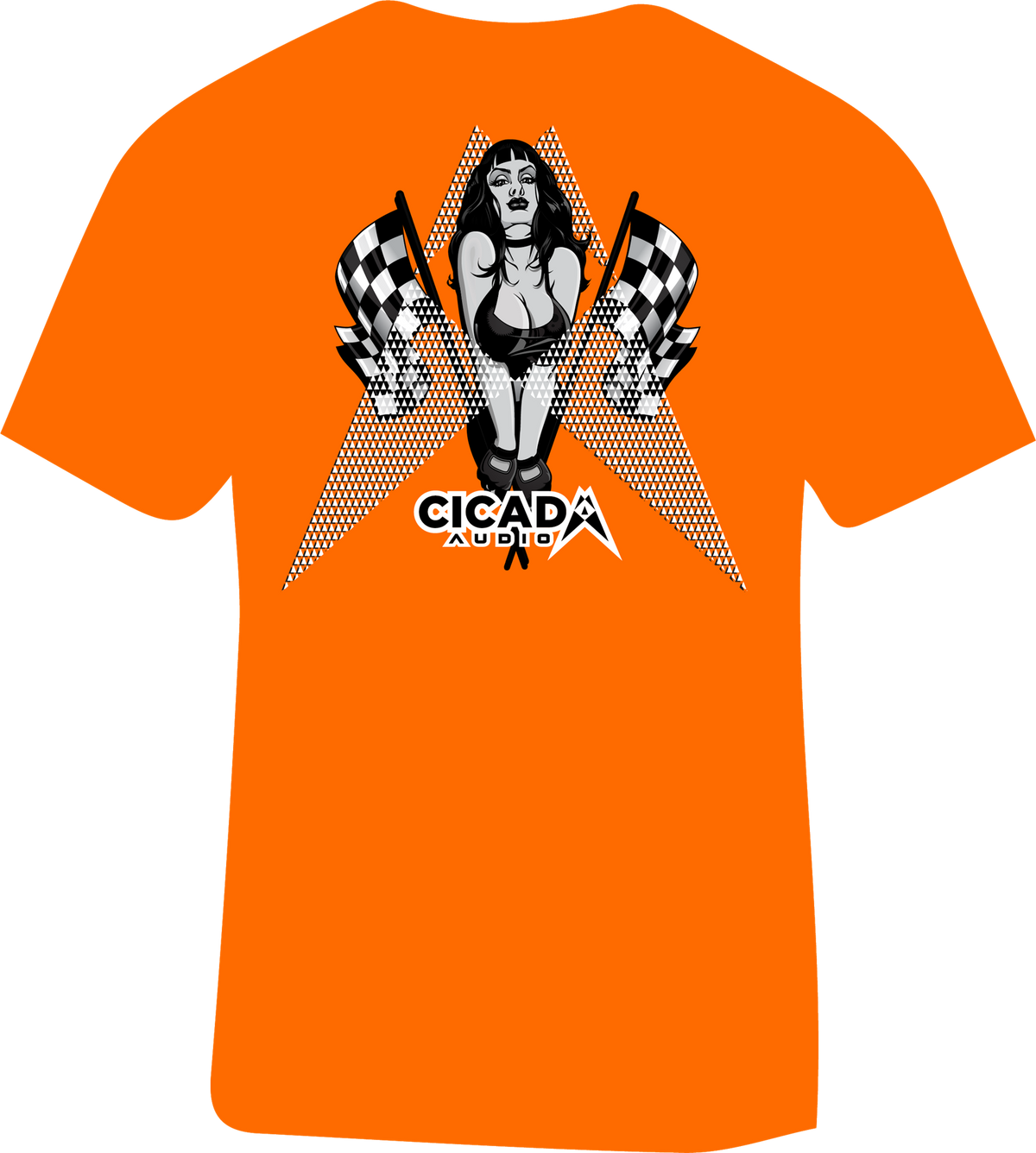 "Babe with A" Logo T Shirt - Orange
