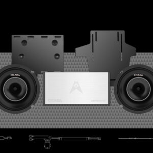 600w 4CH DSP AMPLIFIER & 2 COAXIAL HORN SPEAKER COMPLETE SYSTEM