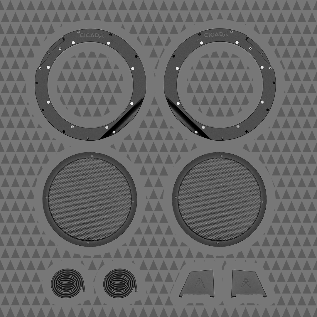 H-D® 2024+ 8-inch or 10-inch Mid-Bass Ring and Grills - Matched Pair